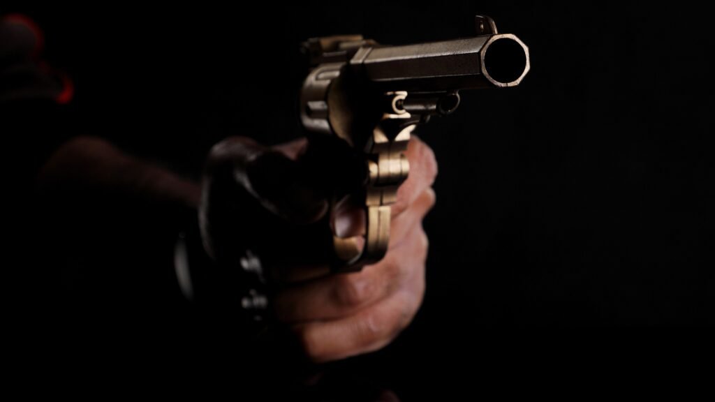 Weapon Pistol or Gun Pointed - Crime, Killing Concept